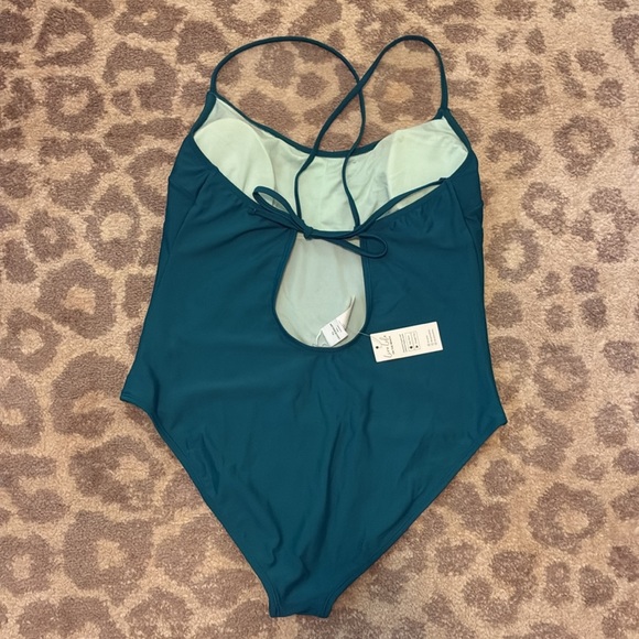 NWT Cupshe Teal Open Back One Piece - Picture 3 of 3